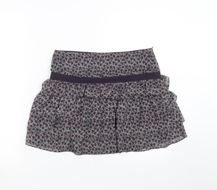 MNG collection Womens Purple Floral Mini Skirt Size 10