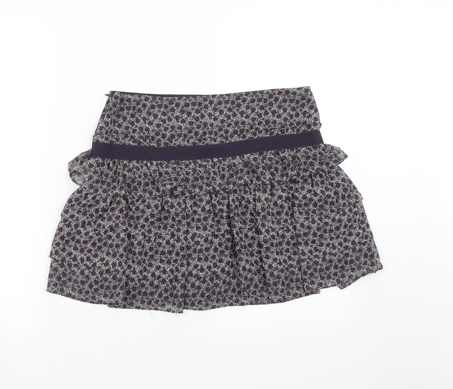 MNG collection Womens Purple Floral  Mini Skirt Size 10