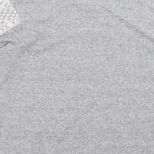 Flora Nikrooz Womens Grey   Pullover Jumper Size M  - Lace Sleeve detail