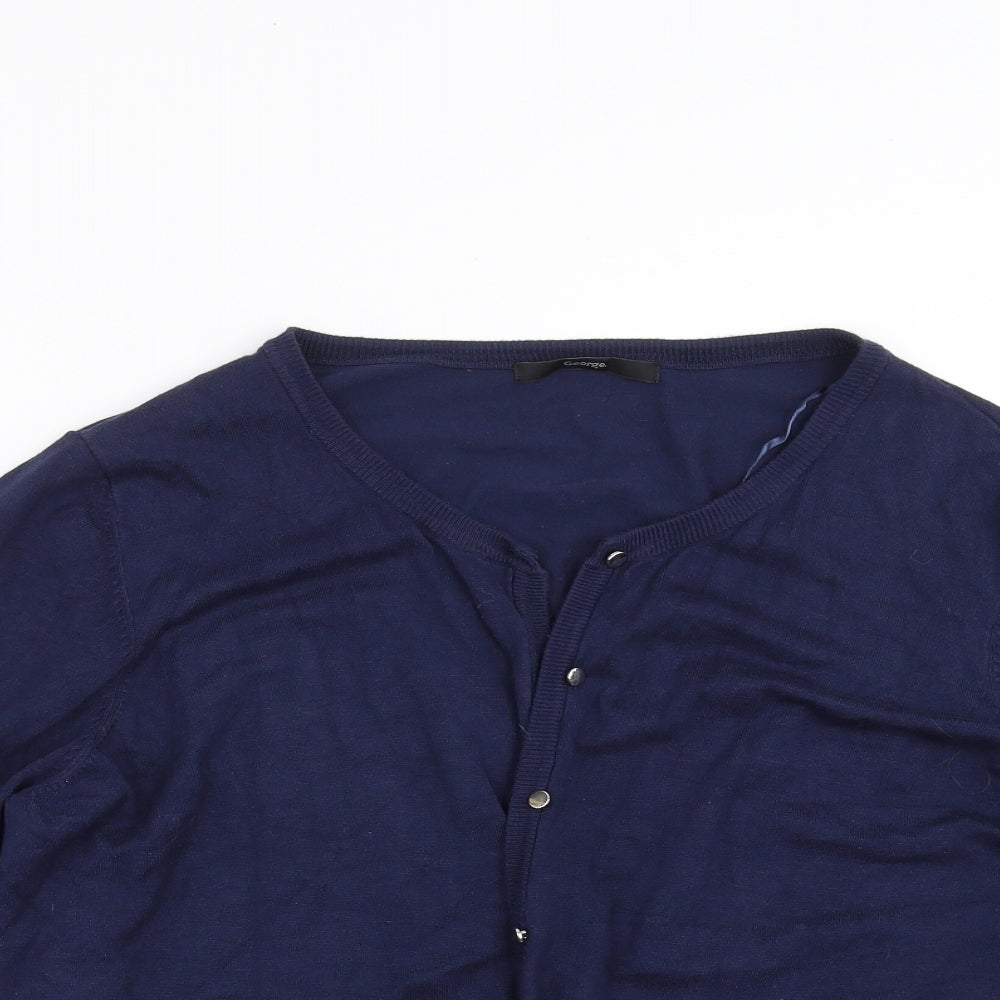 George Womens Blue  Knit Cardigan Jumper Size 22