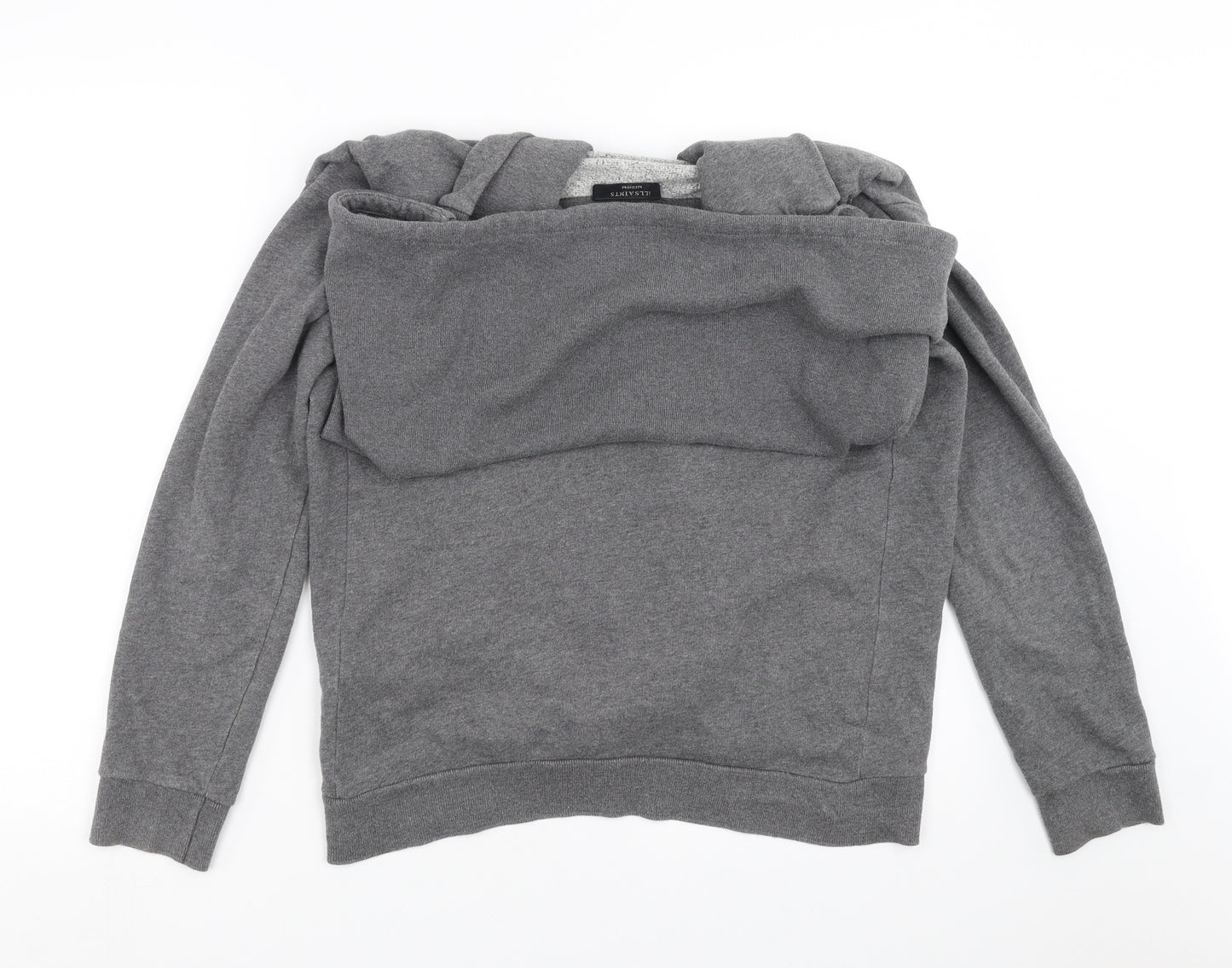 AllSaints Womens Grey   Cardigan Hoodie Size M