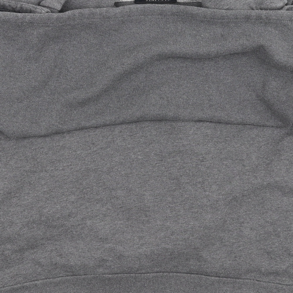AllSaints Womens Grey   Cardigan Hoodie Size M