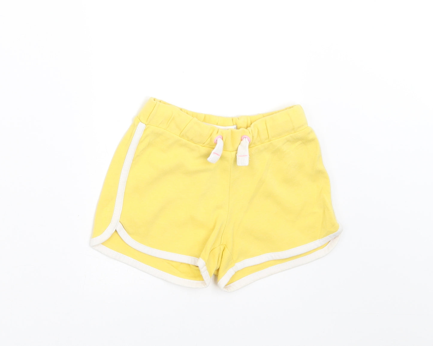 Marks and Spencer Girls Yellow   Sweat Shorts Size 2-3 Years
