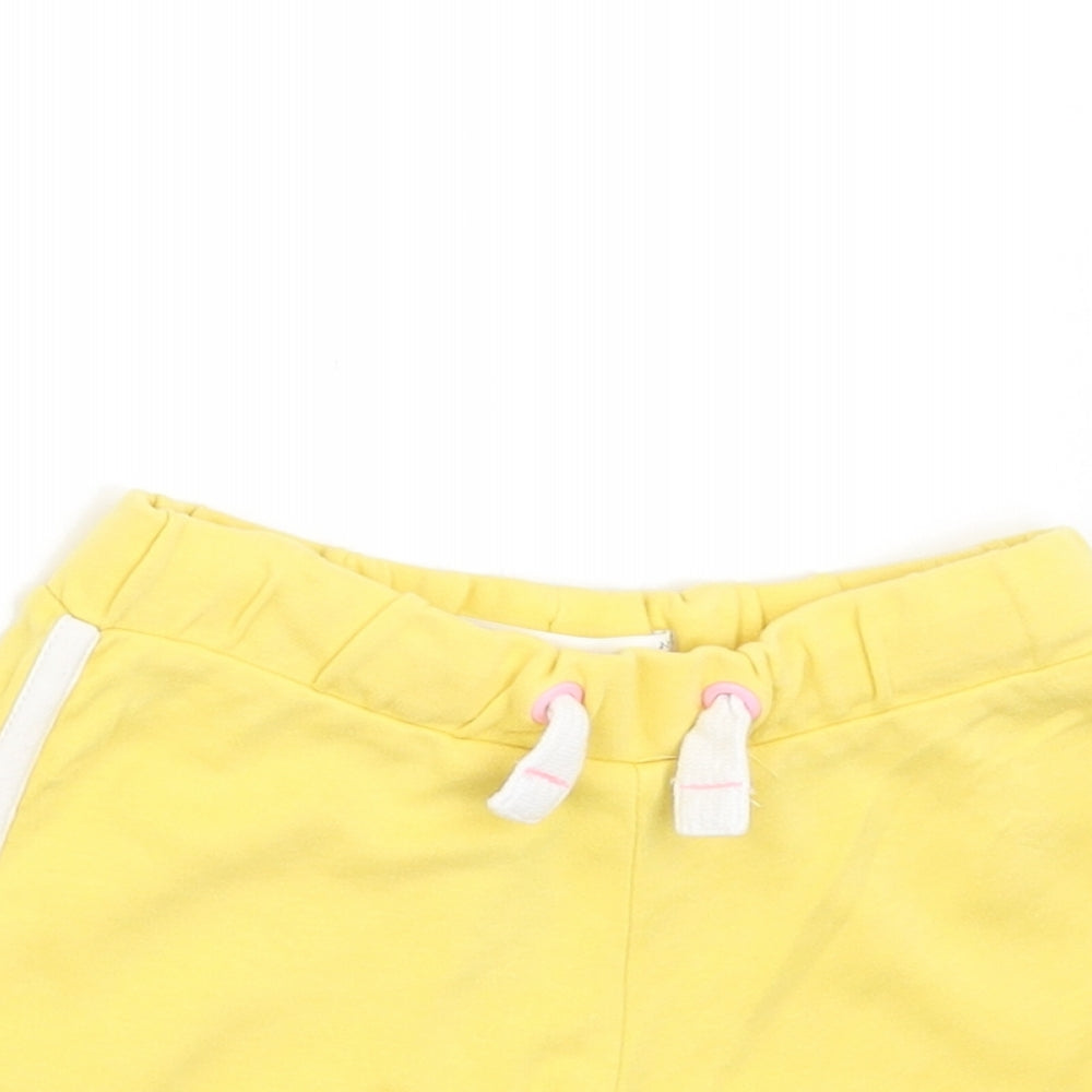 Marks and Spencer Girls Yellow   Sweat Shorts Size 2-3 Years