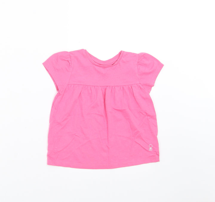 Mothercare Girls Pink   Basic T-Shirt Size 2-3 Years