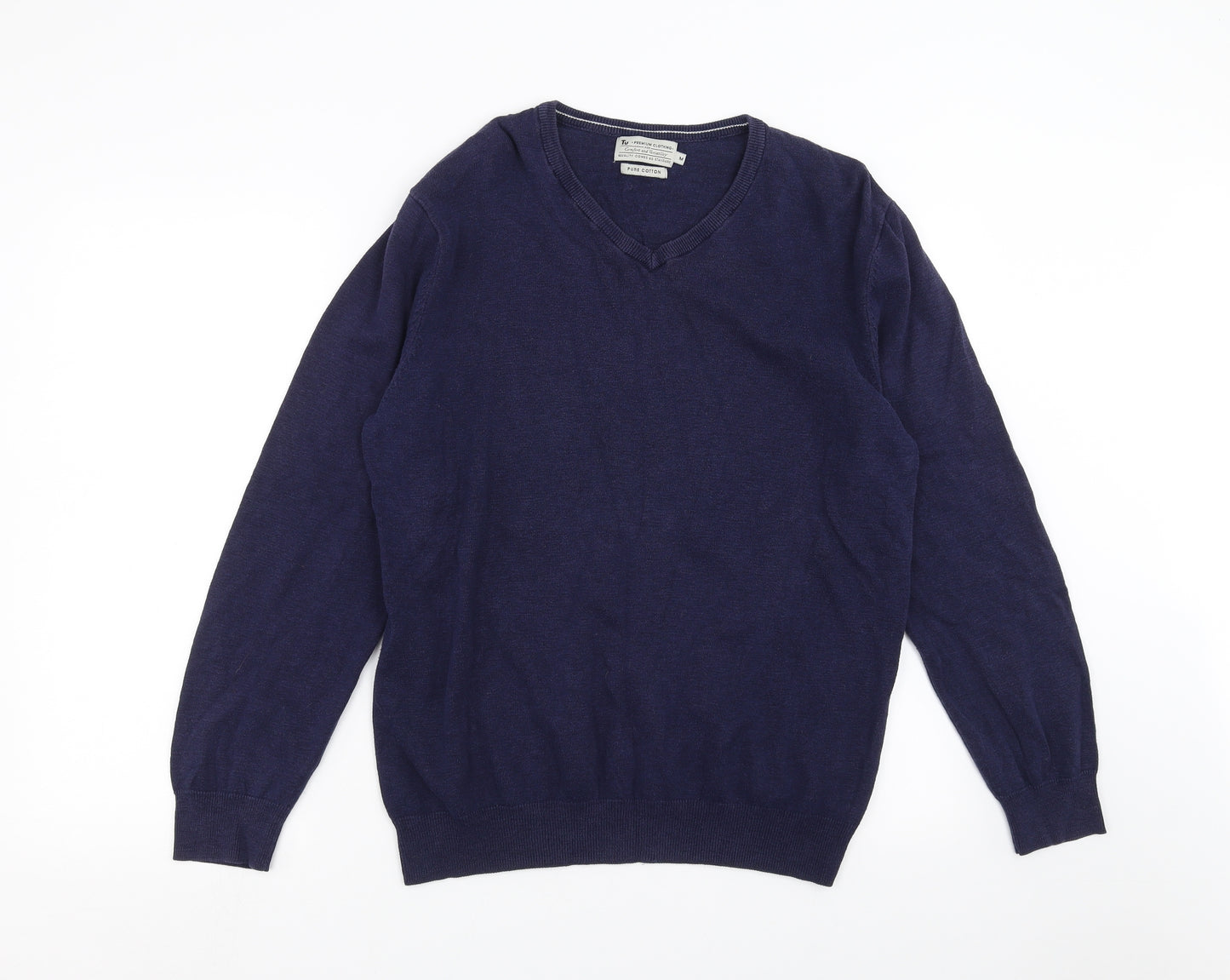 TU Mens Blue  Knit Pullover Jumper Size M