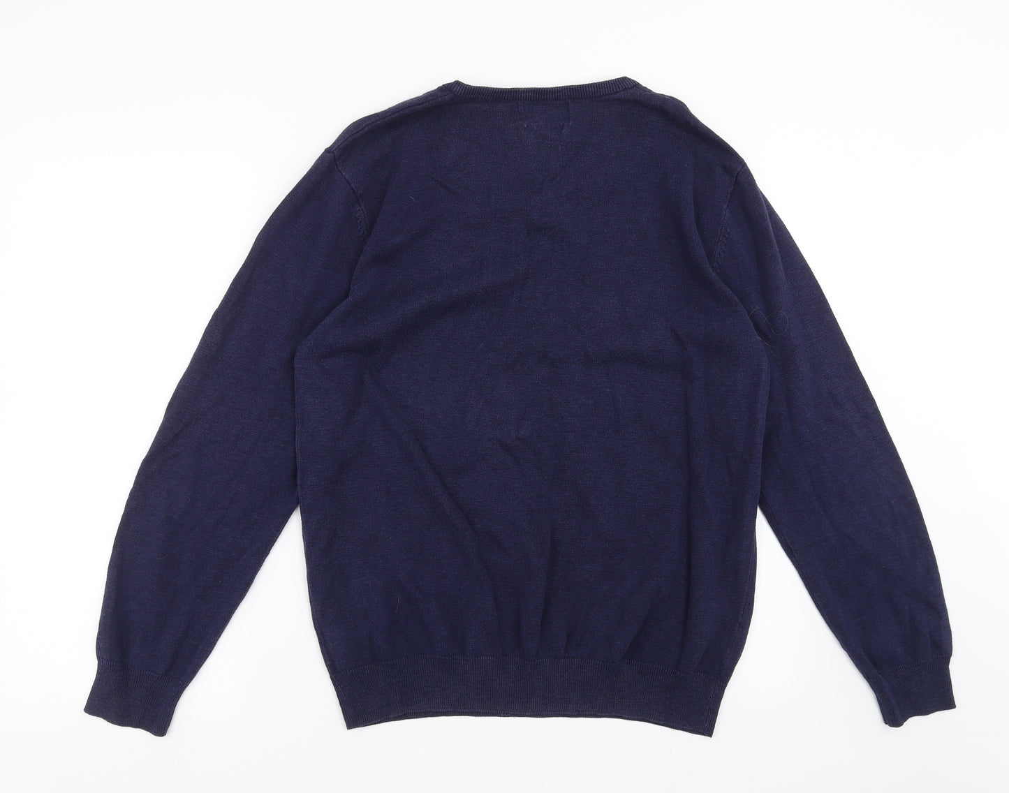 TU Mens Blue  Knit Pullover Jumper Size M