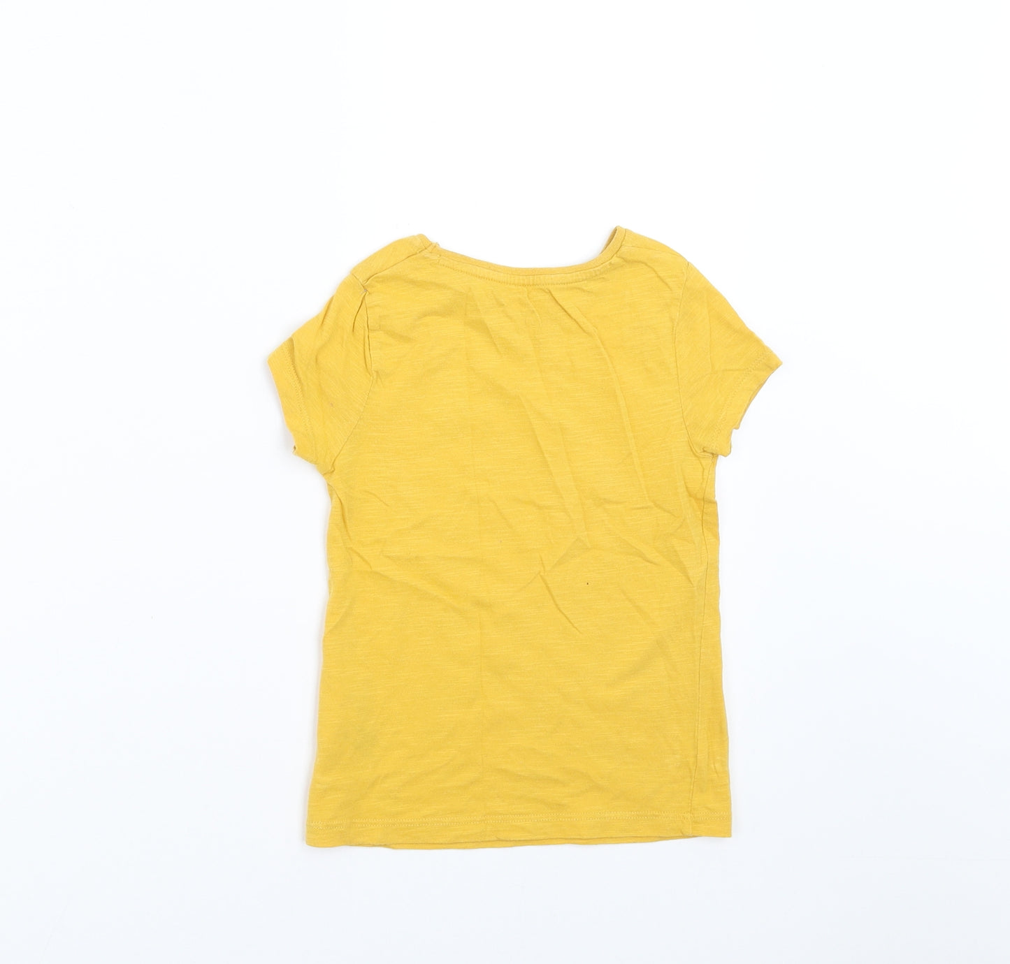 F&F Girls Yellow   Basic T-Shirt Size 2-3 Years  - rainbow