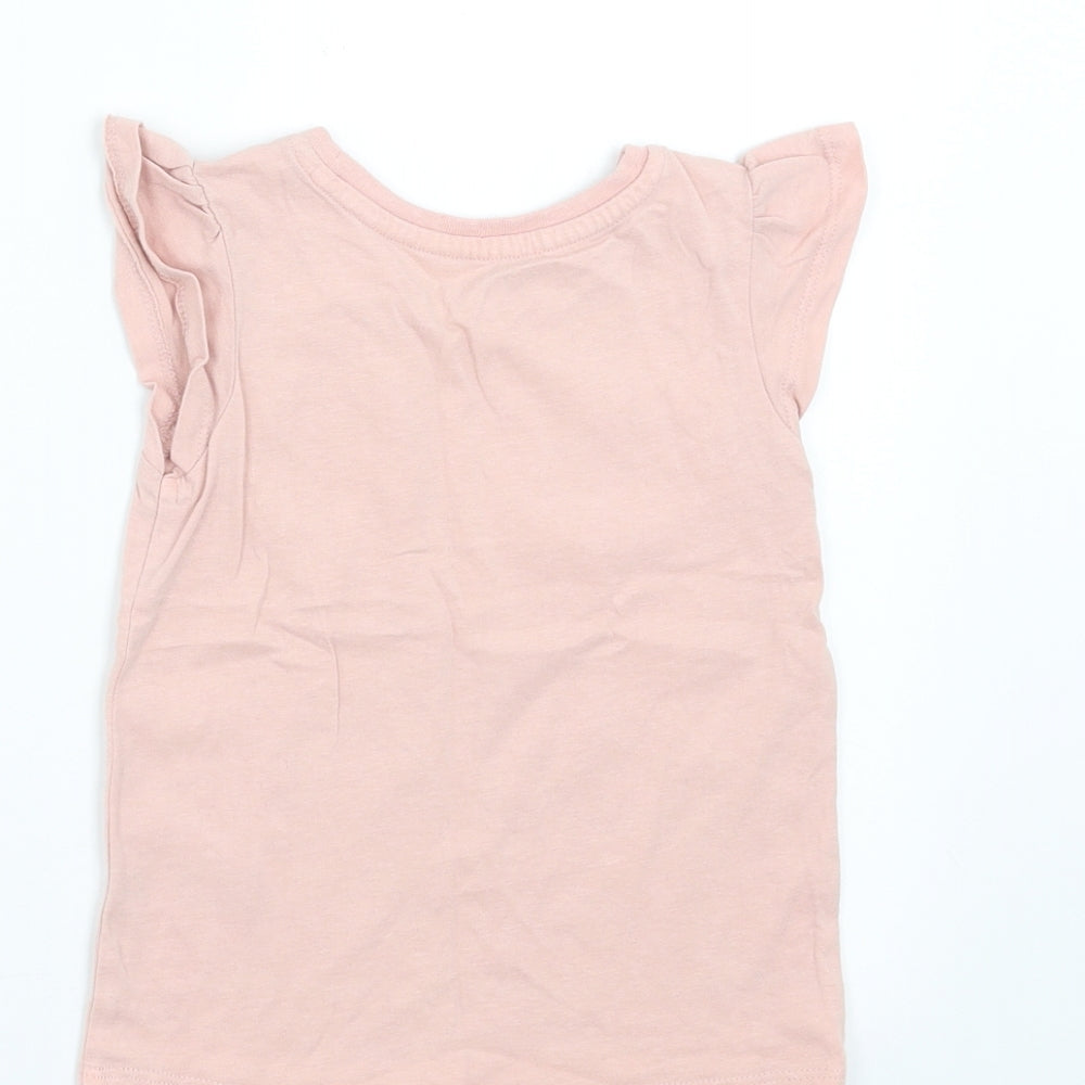 Nutmeg Girls Pink   Basic T-Shirt Size 2-3 Years