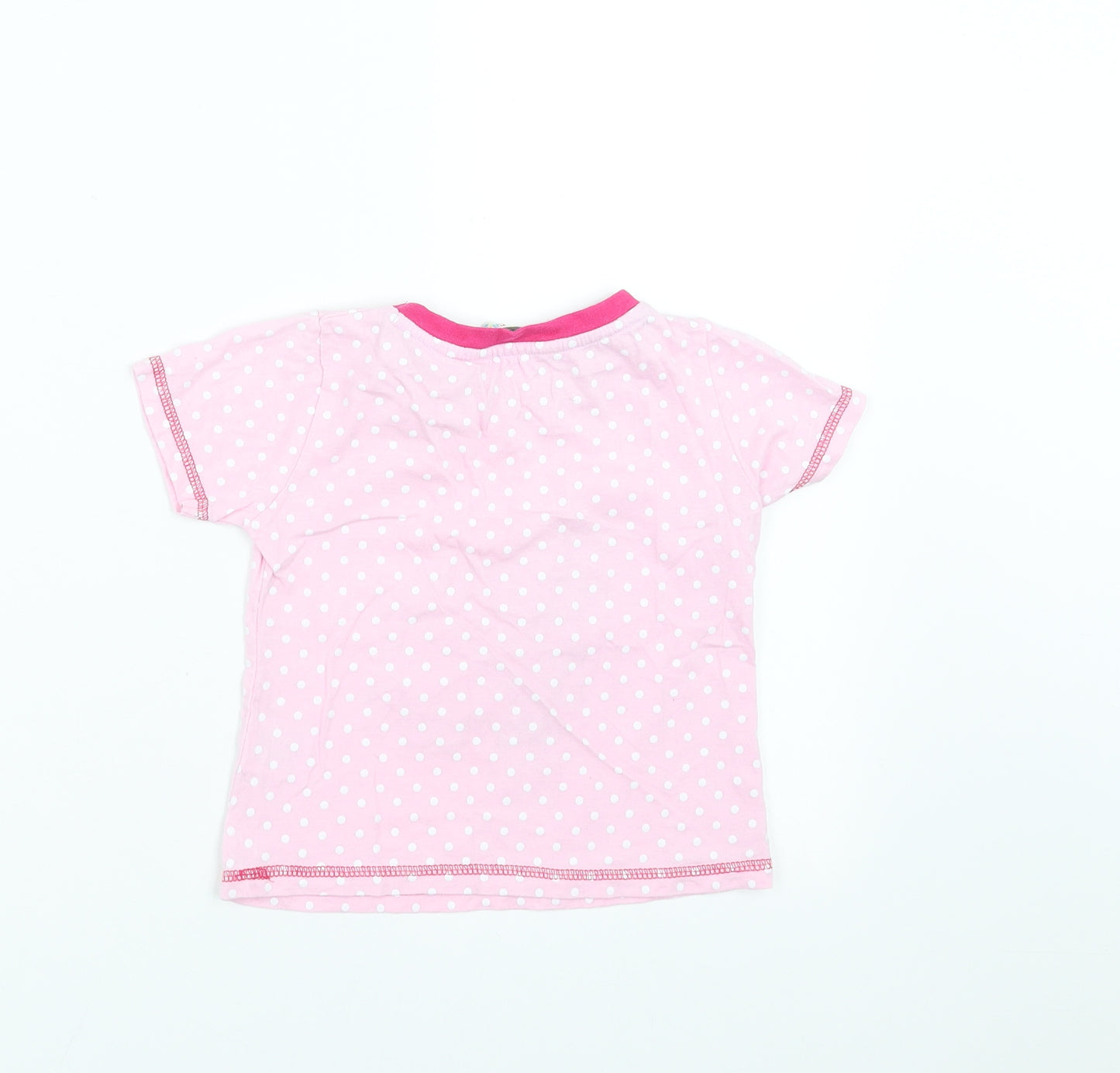 Animal Crazy Girls Pink Polka Dot  Basic T-Shirt Size 2-3 Years  - Elephant