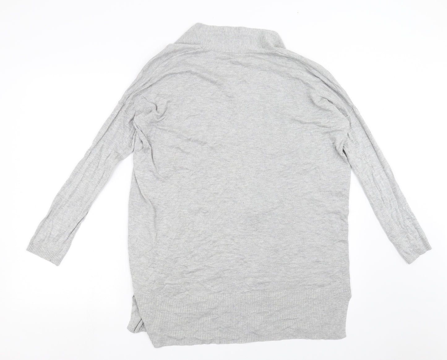 Primark Womens Grey  Knit Cardigan Jumper Size 10