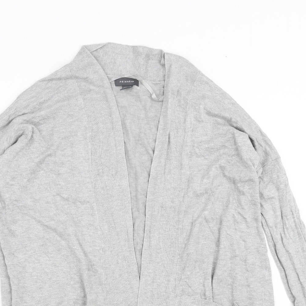 Primark Womens Grey  Knit Cardigan Jumper Size 10