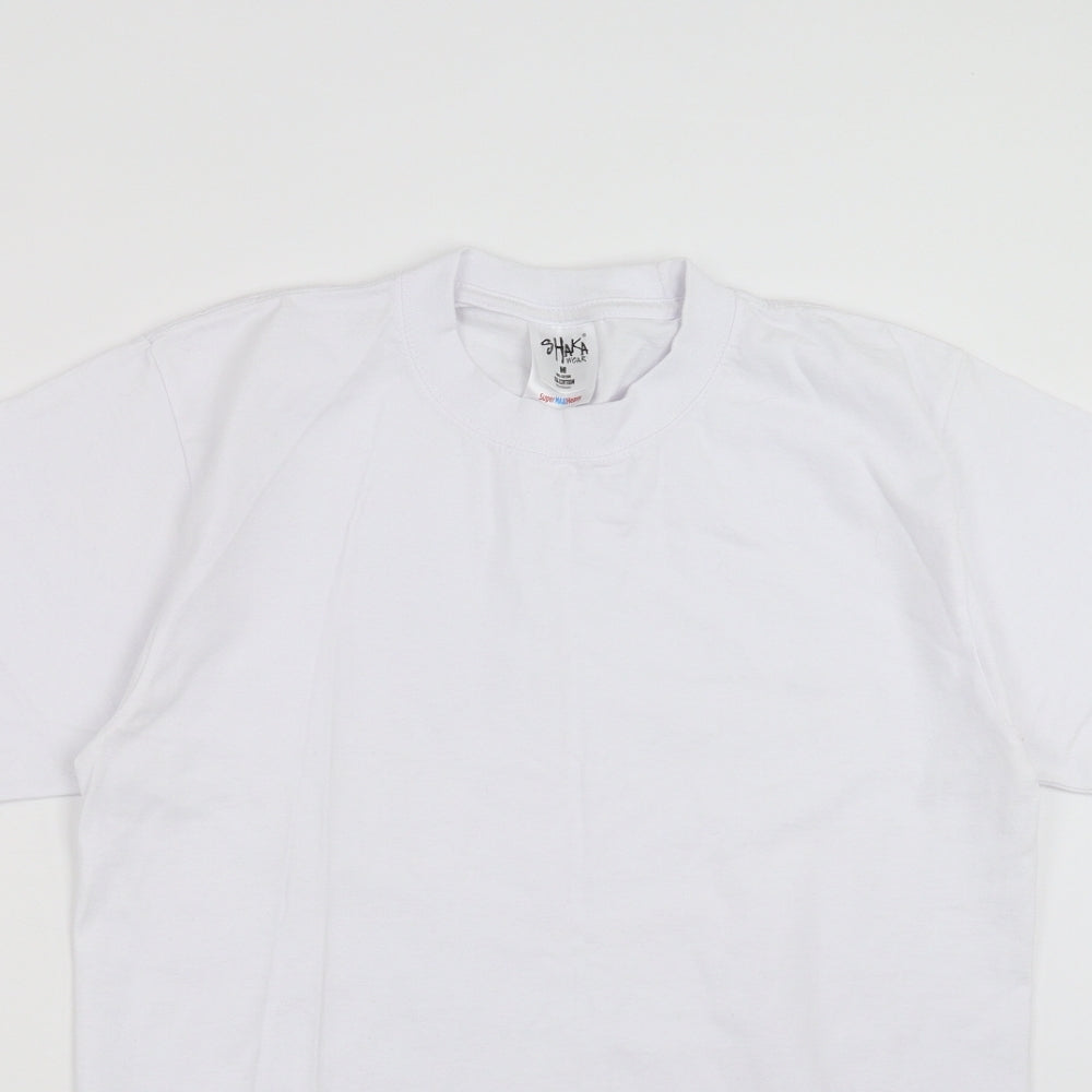 Shaka Wear Mens White    T-Shirt Size M