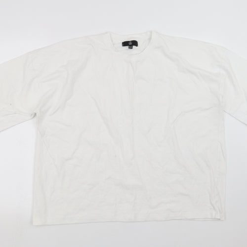 Missguided Womens White   Basic T-Shirt Size 12