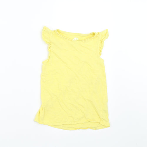 F&F Girls Yellow   Basic T-Shirt Size 5-6 Years
