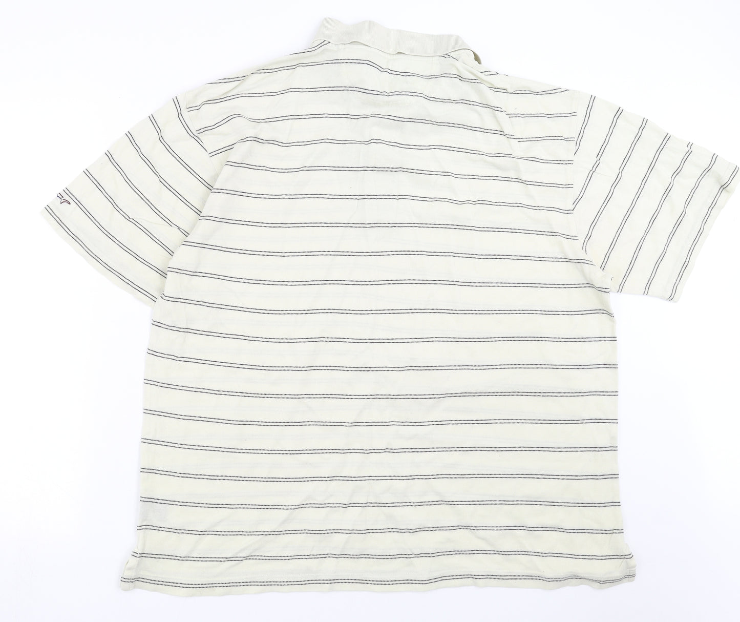 Greg Norman Mens Beige Striped   Polo Size L