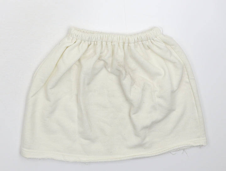 Baziic Womens White Mini Skirt Size 26 in