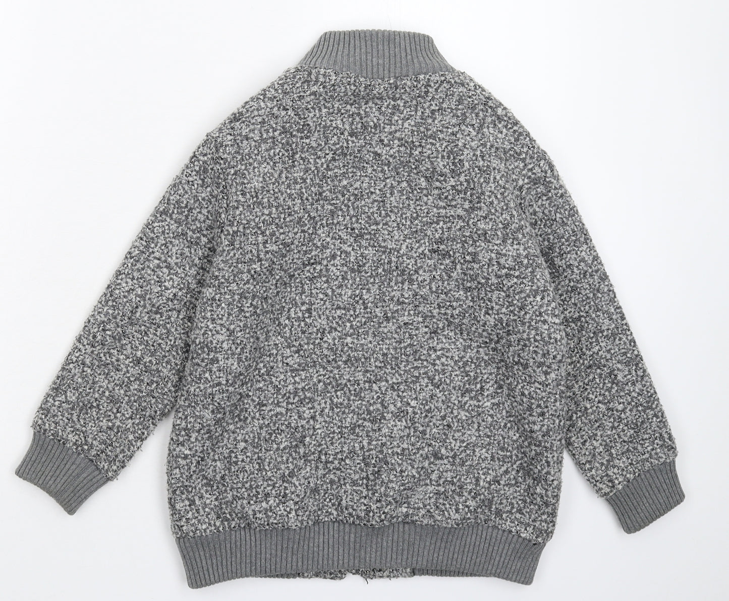 NEXT Boys Grey  Knit Bomber Jacket Jacket Size 6 Years