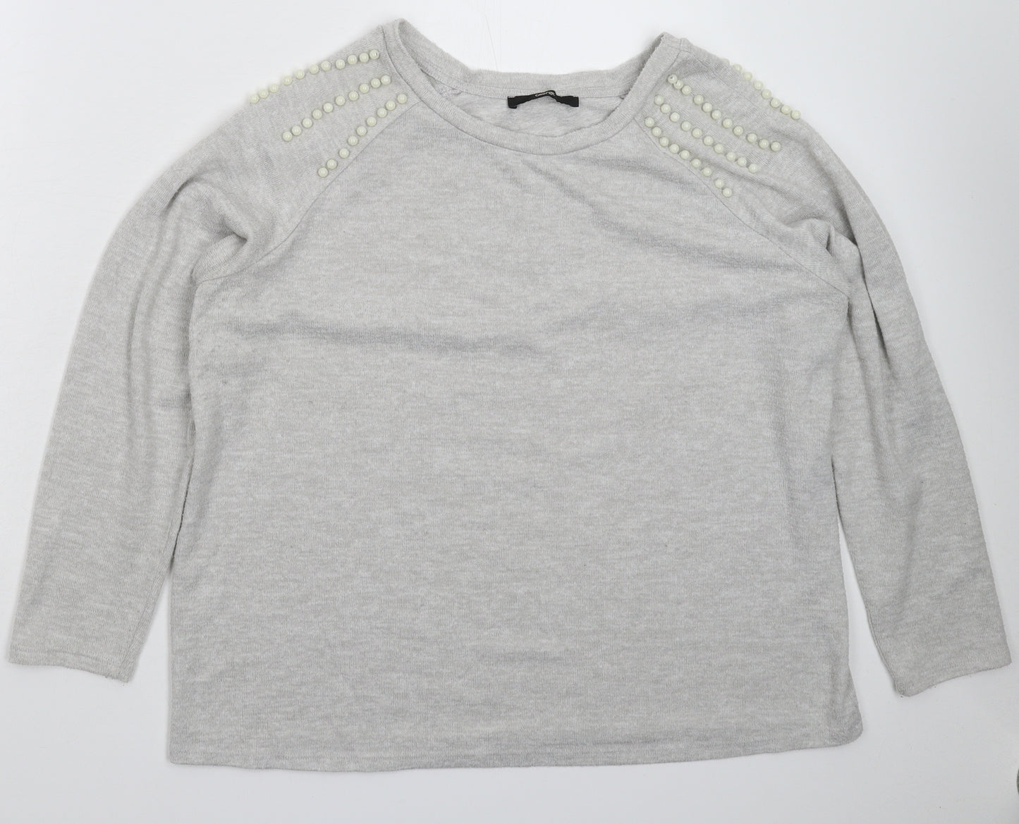 George Womens Grey  Knit Pullover Jumper Size L