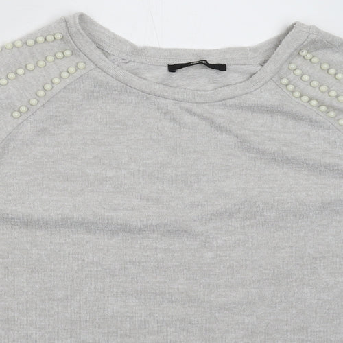 George Womens Grey  Knit Pullover Jumper Size L