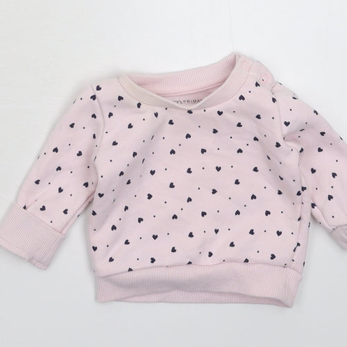 Primark Girls Pink   Pullover Jumper Size 0-3 Months
