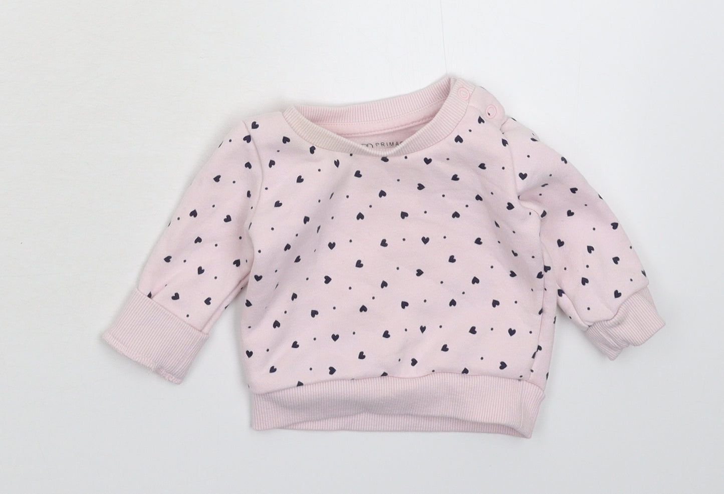 Primark Girls Pink   Pullover Jumper Size 0-3 Months
