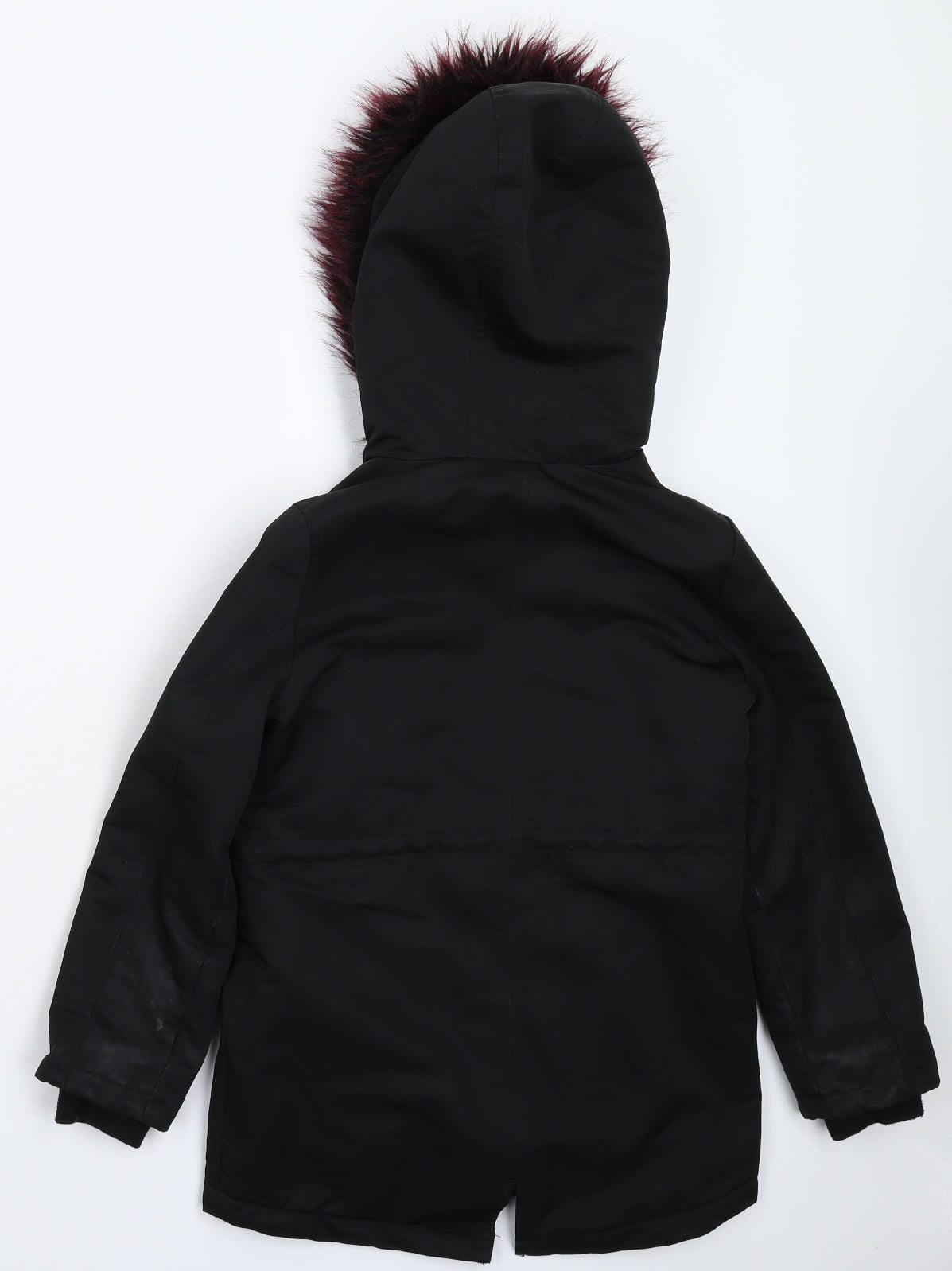 F&F Girls Black   Parka Coat Size 8-9 Years