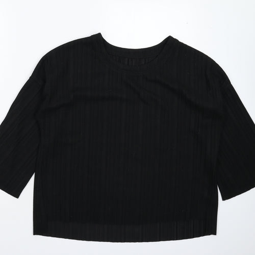 Preworn Womens Black  Knit Pullover Jumper Size XL