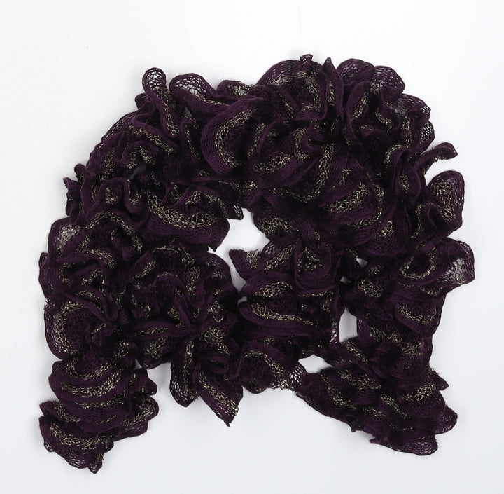 Preworn Womens Purple Knit Scarf