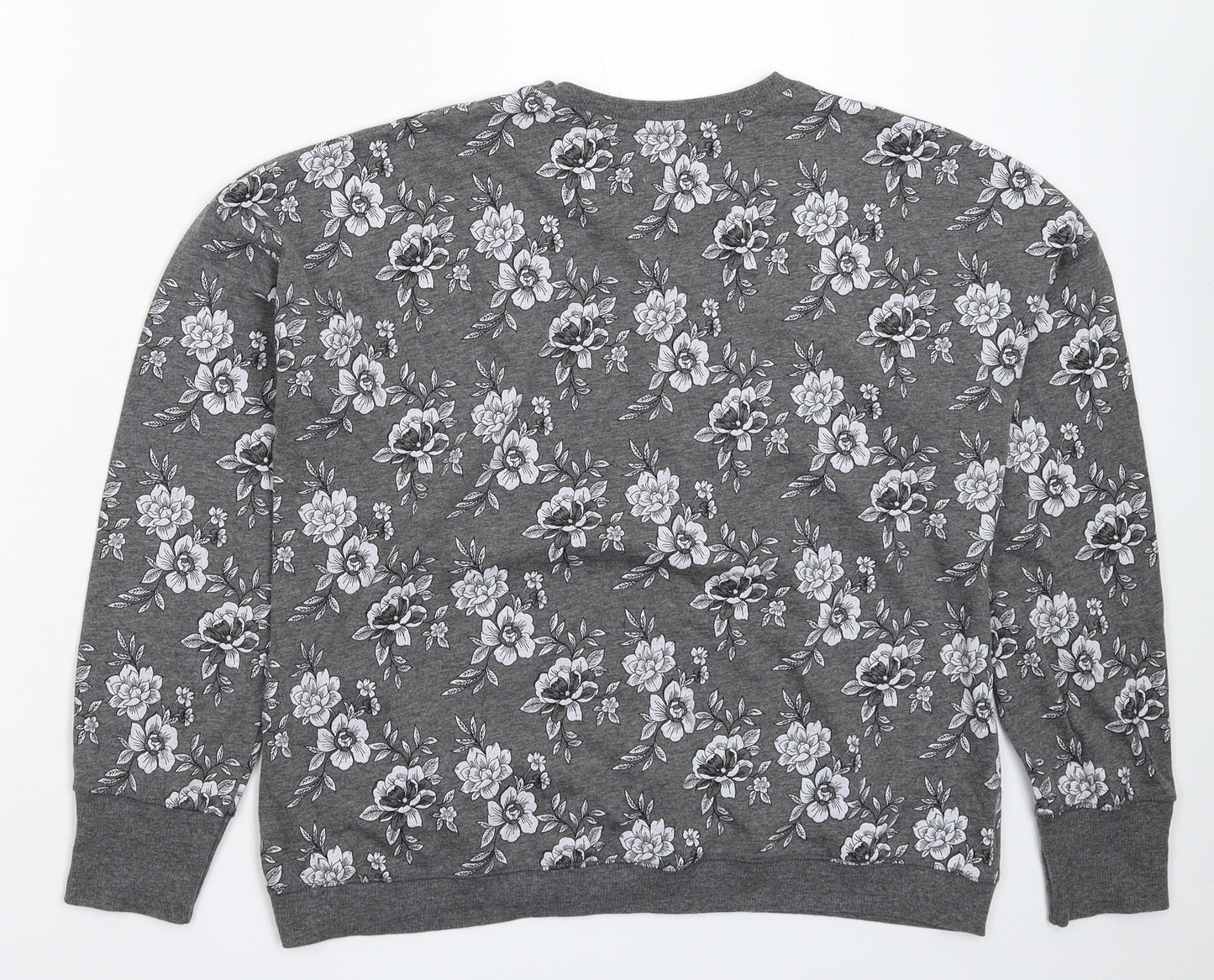 Matalan Womens Grey Floral  Top Pyjama Top Size M