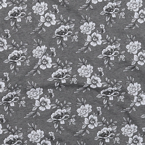 Matalan Womens Grey Floral  Top Pyjama Top Size M