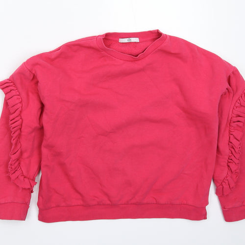 Marks and Spencer Girls Pink   Pullover Sweatshirt Size 11-12 Years