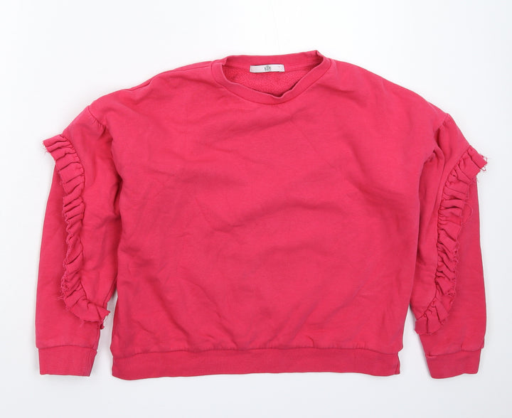 Marks and Spencer Girls Pink   Pullover Sweatshirt Size 11-12 Years
