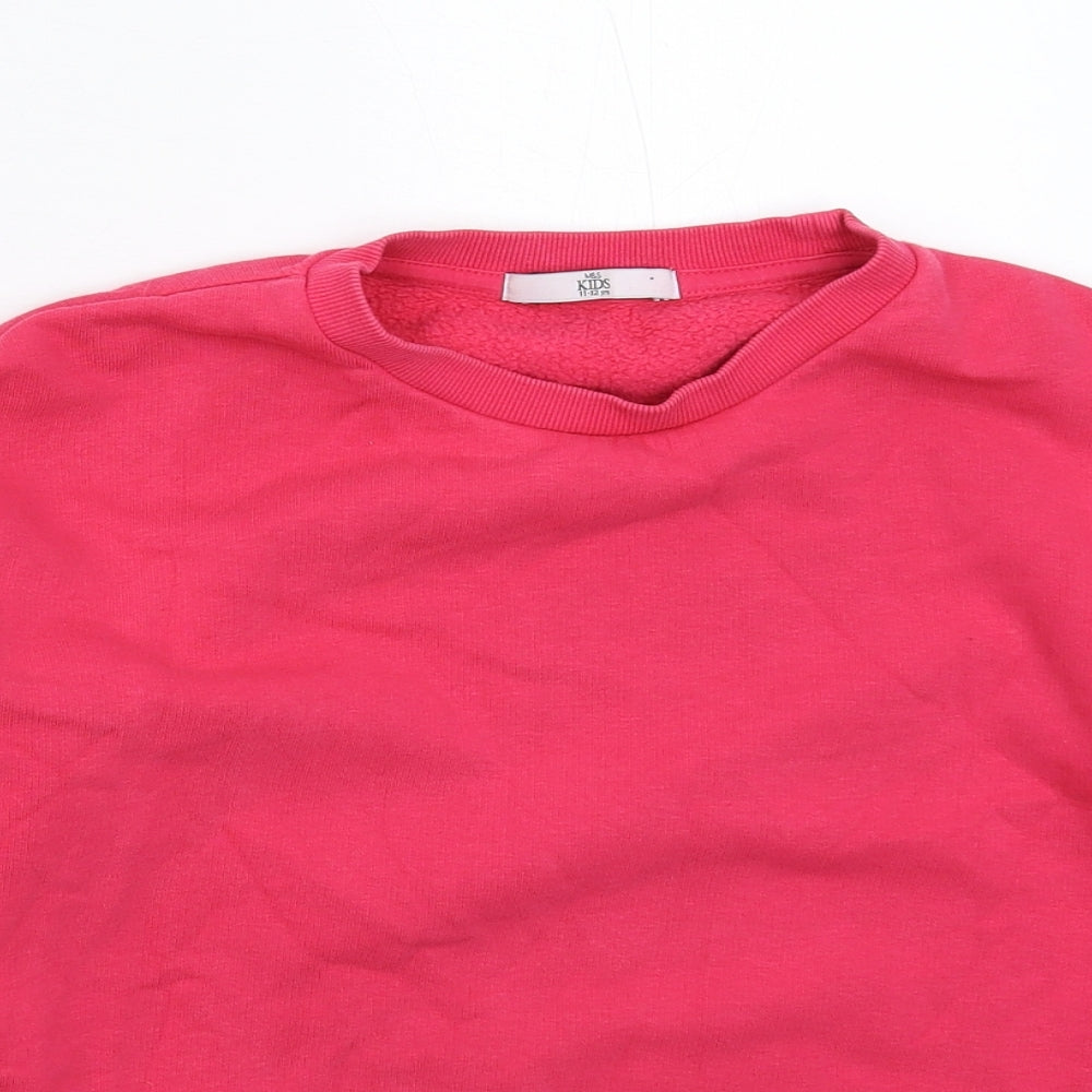 Marks and Spencer Girls Pink   Pullover Sweatshirt Size 11-12 Years