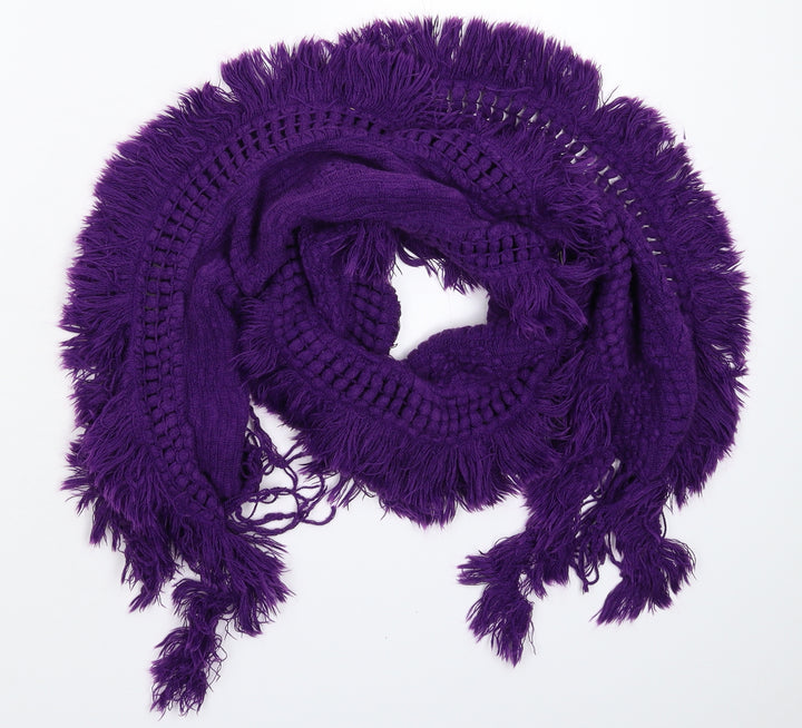 Preworn Womens Purple  Knit  Scarf