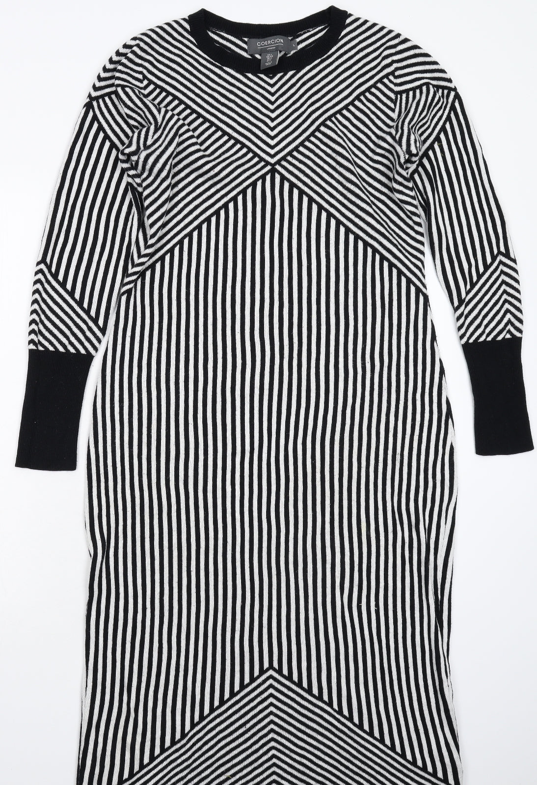 Coercion Womens Multicoloured Striped Knit Jumper Dress  Size L