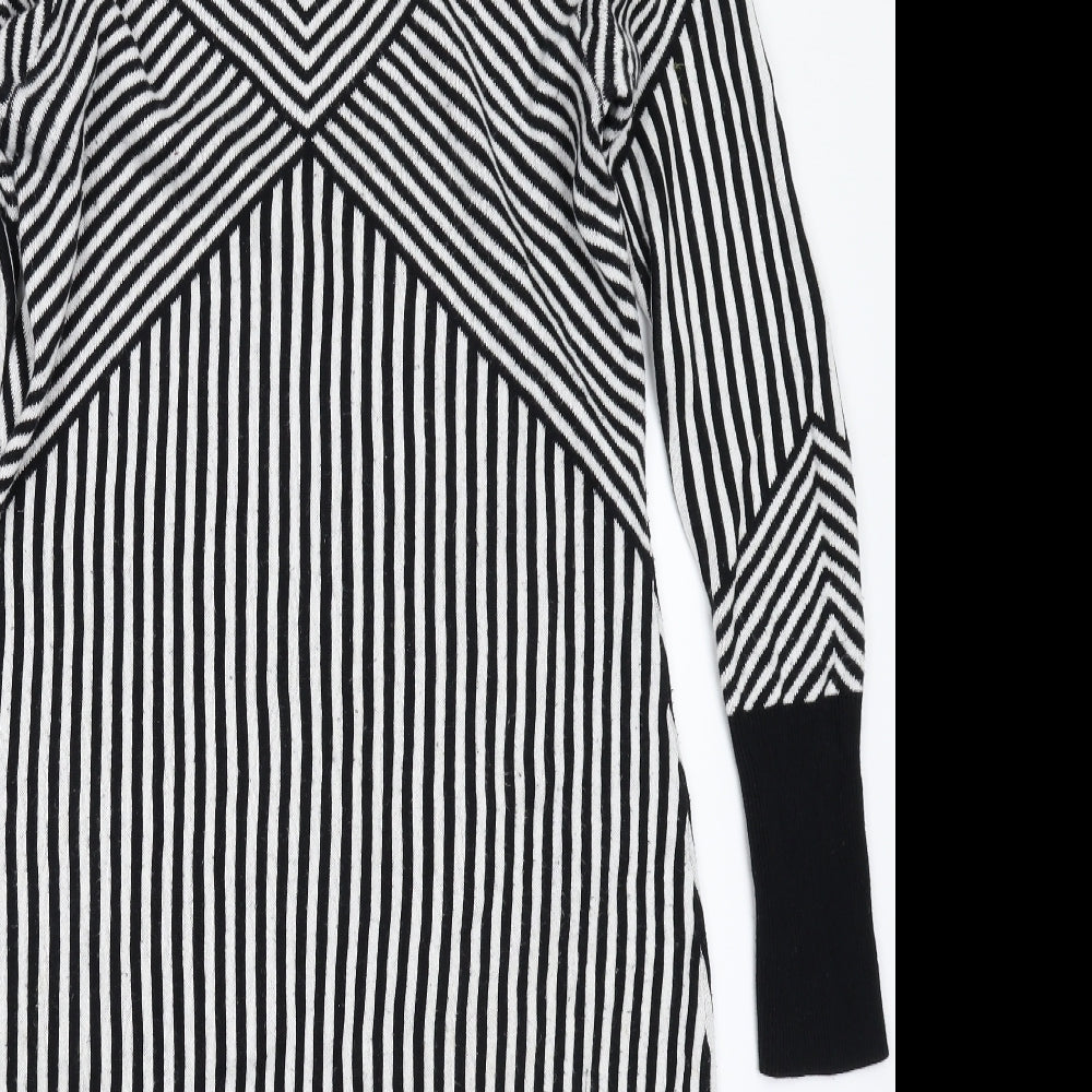 Coercion Womens Multicoloured Striped Knit Jumper Dress  Size L