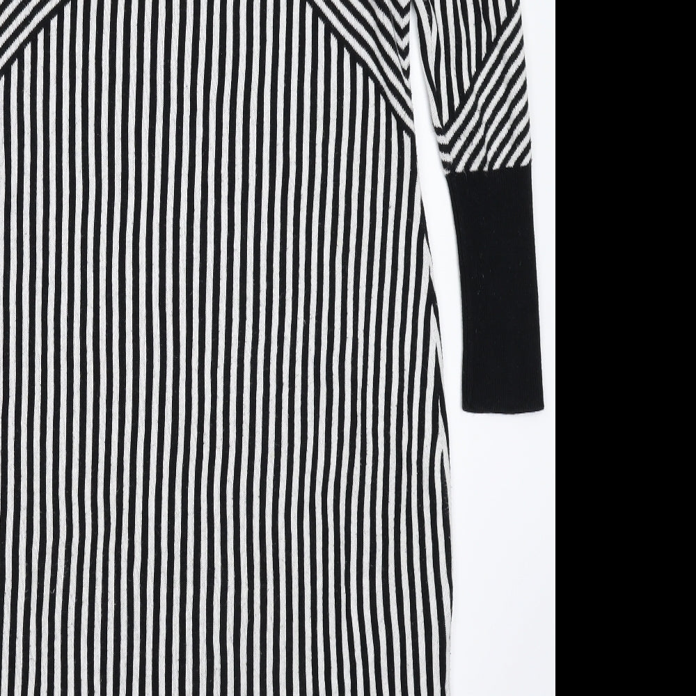 Coercion Womens Multicoloured Striped Knit Jumper Dress  Size L