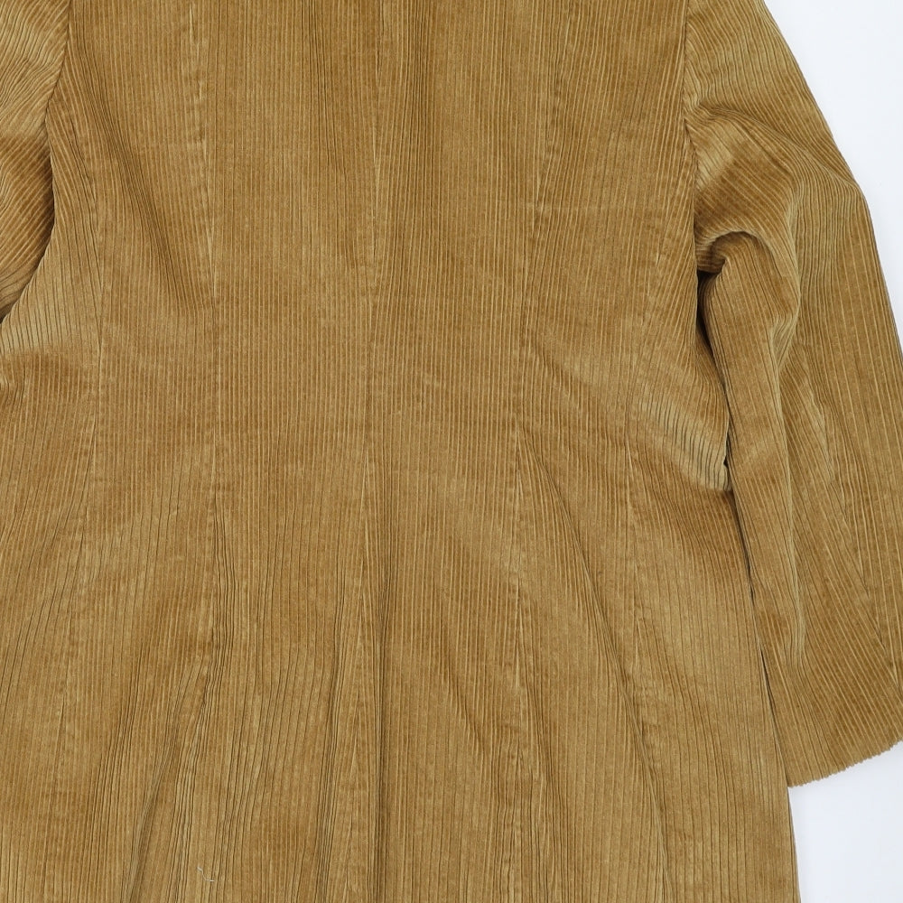 Per Una Womens Beige  Corduroy Parka Coat Size 18