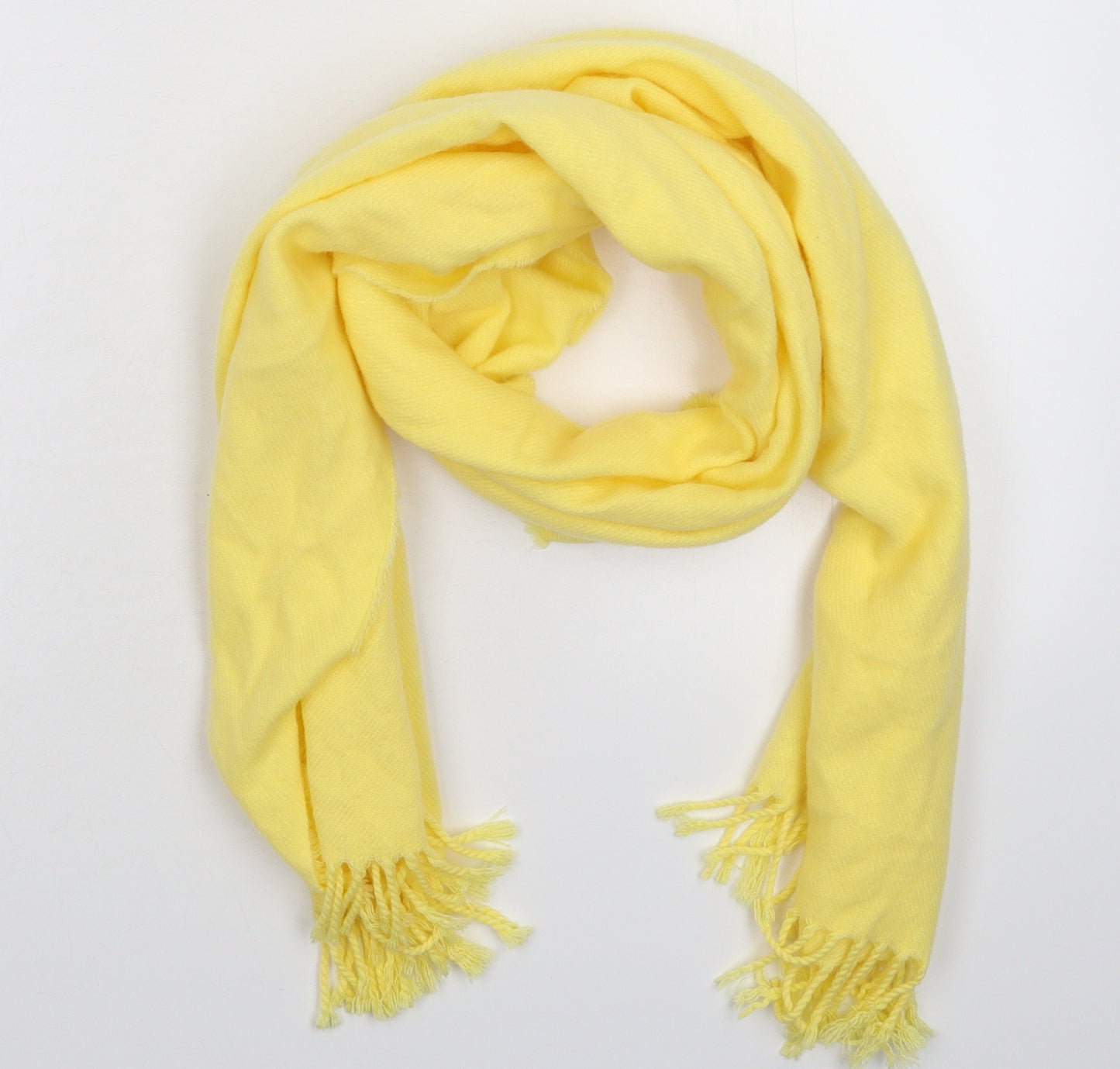 Preworn Womens Yellow  Knit  Scarf