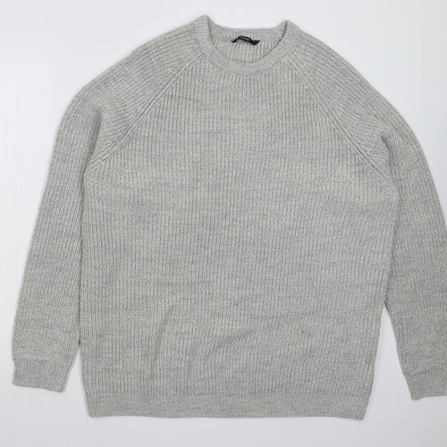 George Mens Grey  Knit Pullover Jumper Size 2XL