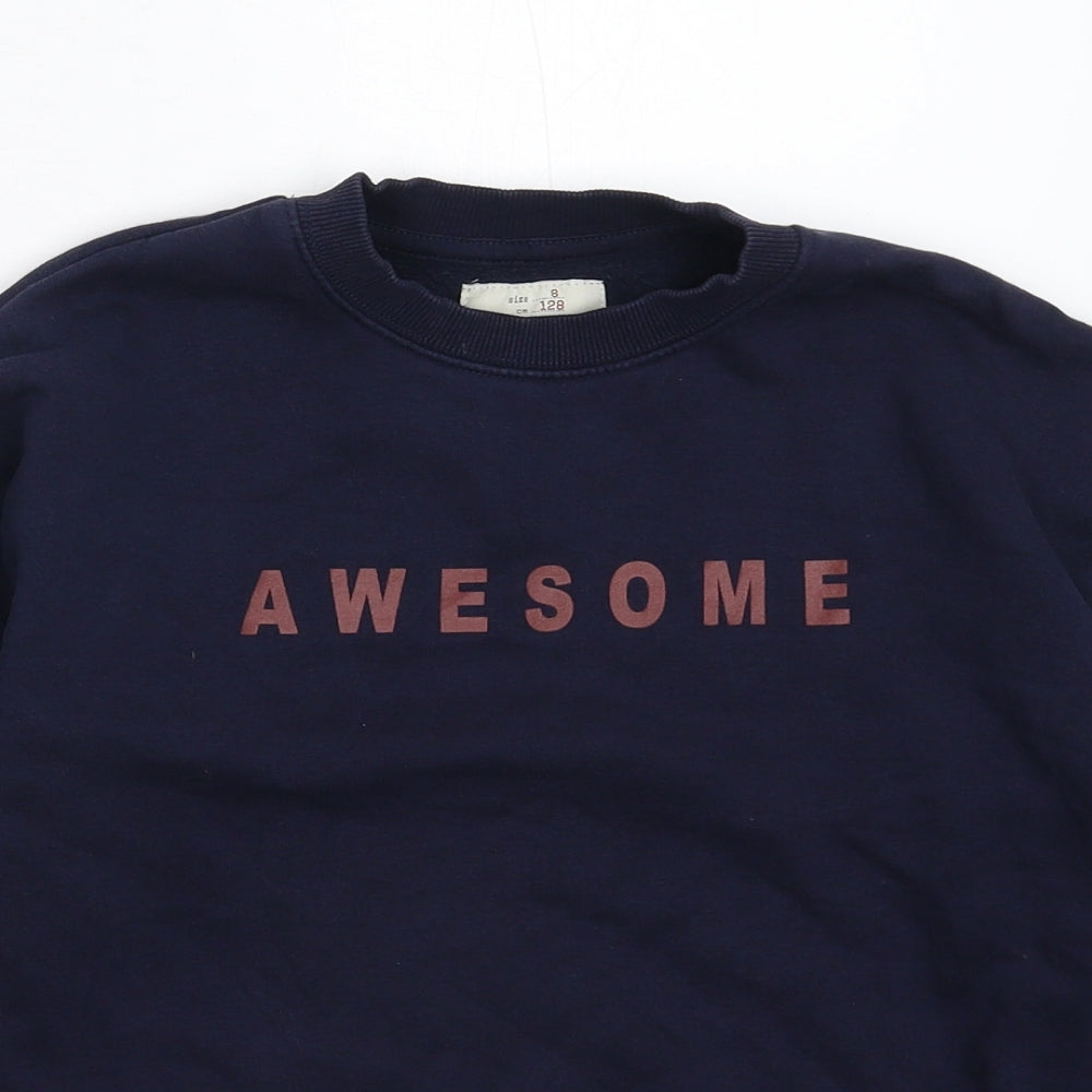 Zara Boys Blue   Pullover Sweatshirt Size 8 Years