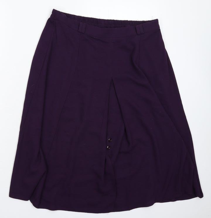 Berkertex Womens Purple Flare Skirt Size 36 in