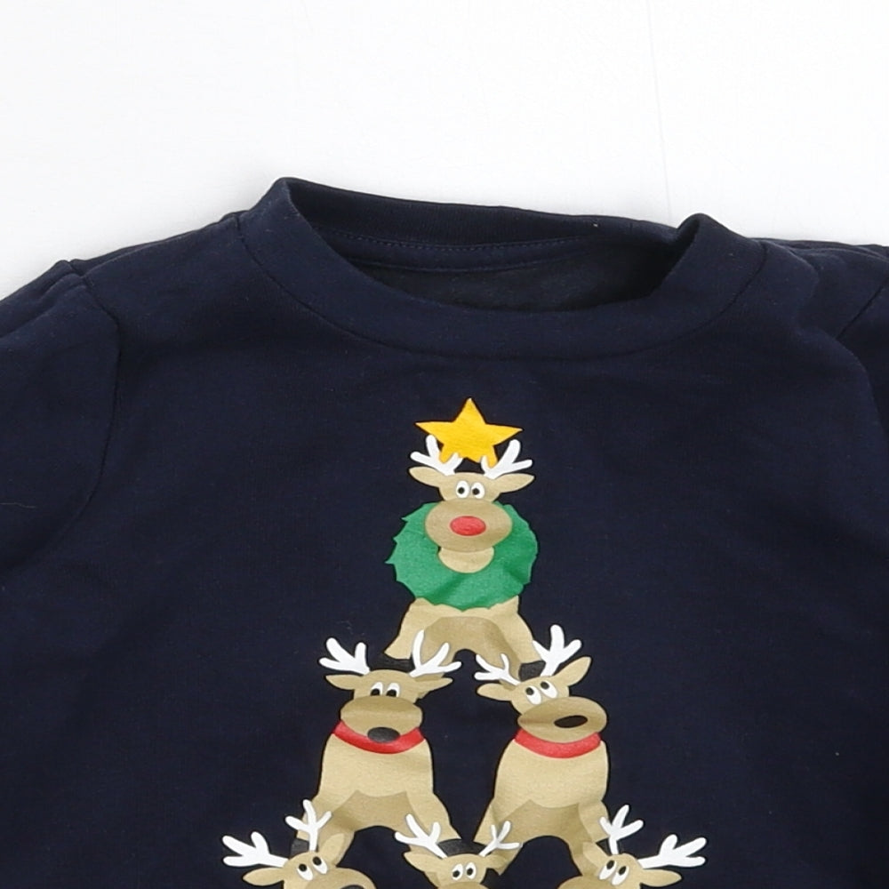 Lily&Dan  Boys Blue   Pullover Sweatshirt Size 3-4 Years