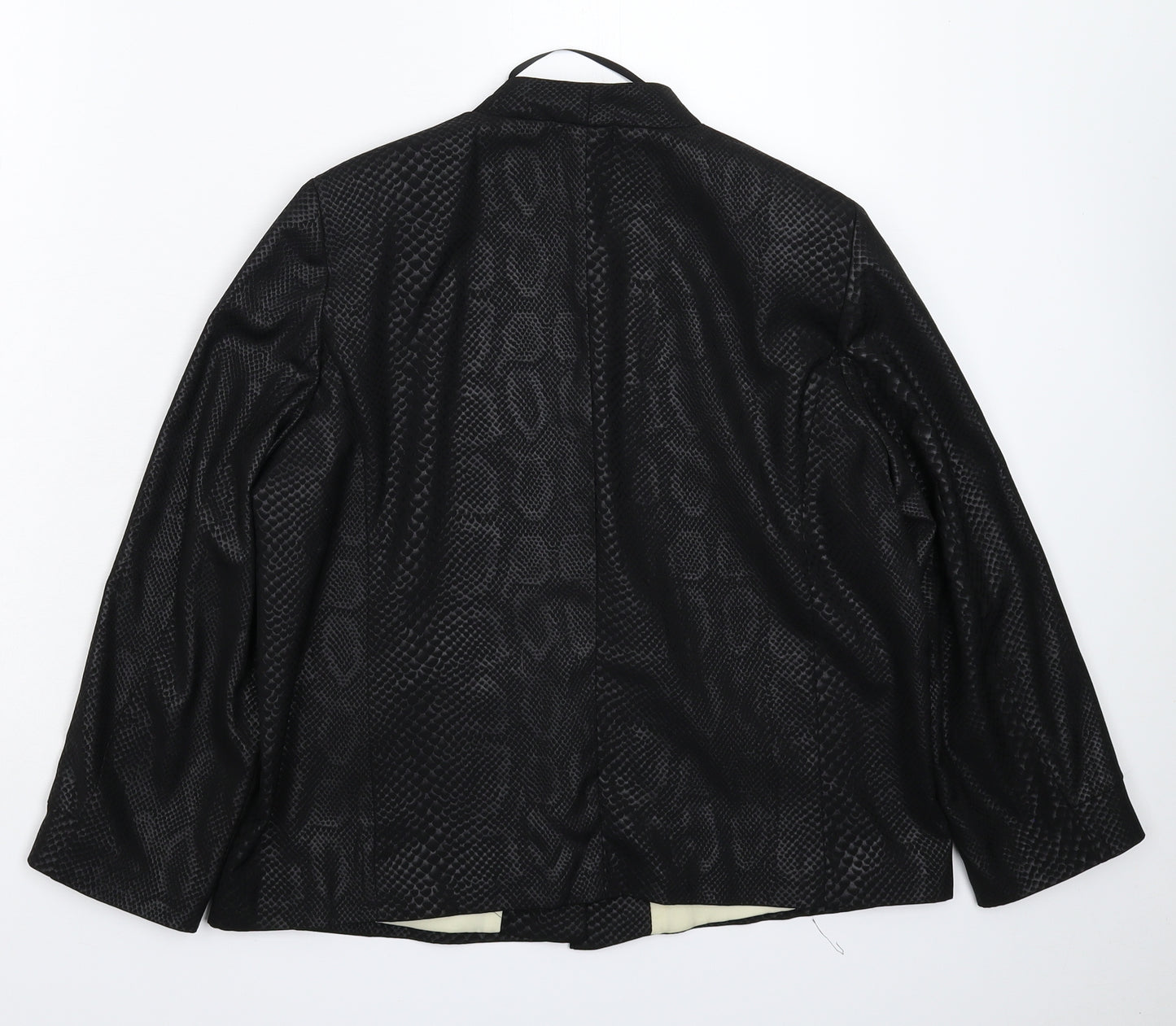River Island Womens Black Animal Print  Jacket Blazer Size 12
