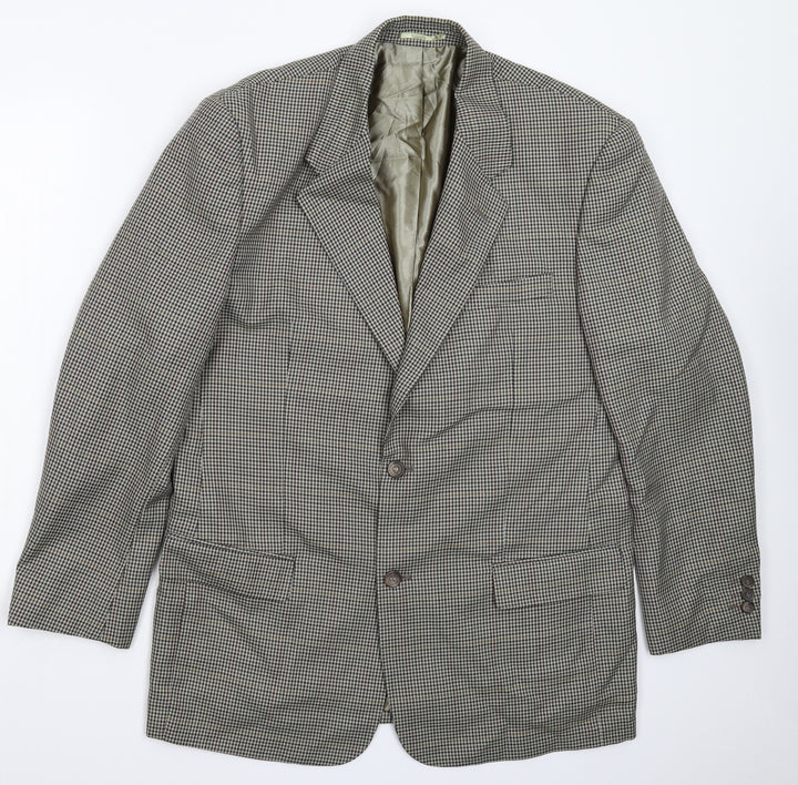 Preworn Mens Multicoloured Houndstooth Jacket Suit Jacket Size 40