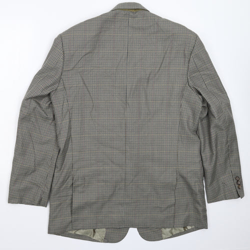 Preworn Mens Multicoloured Houndstooth  Jacket Suit Jacket Size 40