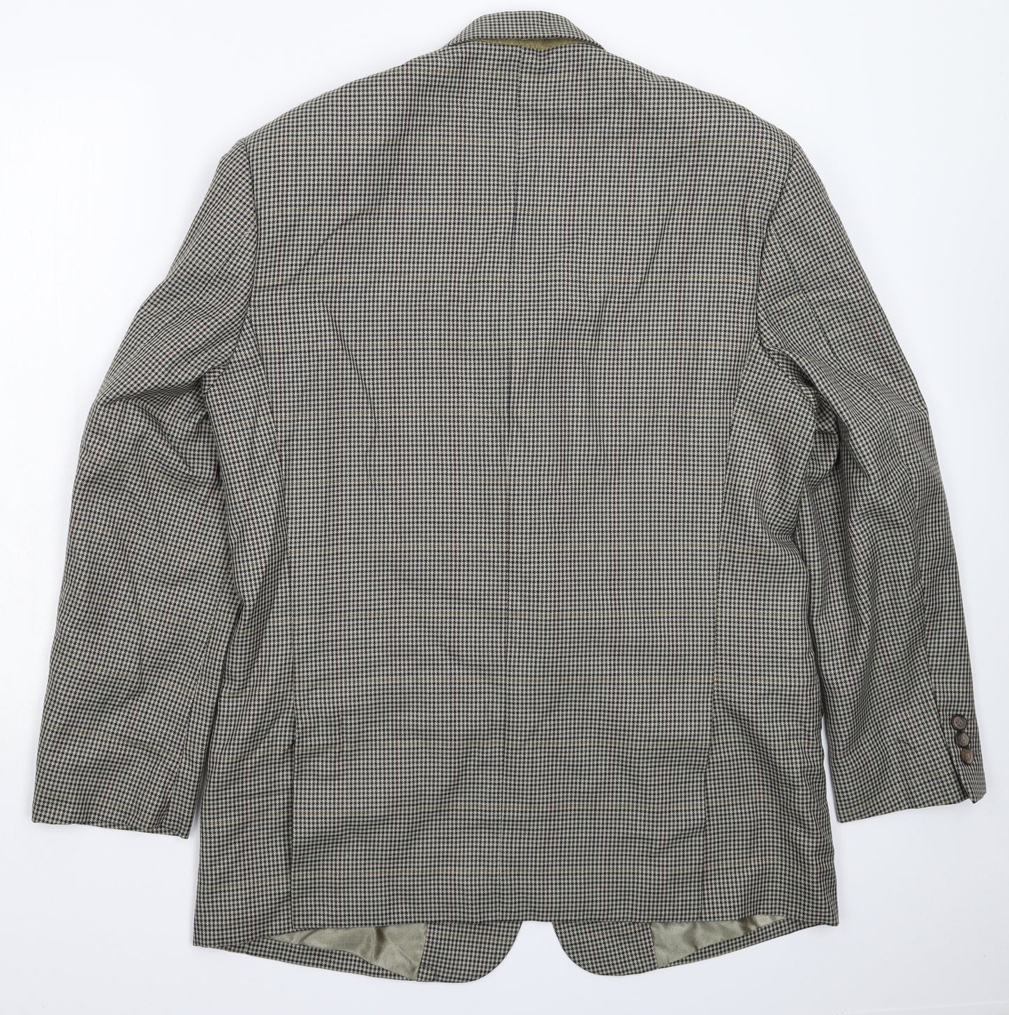 Preworn Mens Multicoloured Houndstooth  Jacket Suit Jacket Size 40