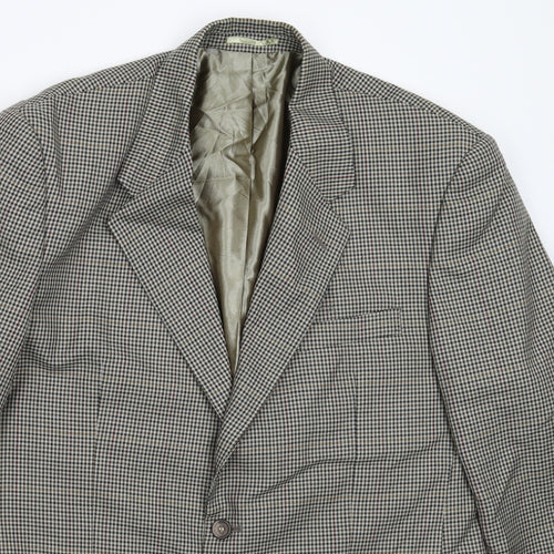 Preworn Mens Multicoloured Houndstooth  Jacket Suit Jacket Size 40