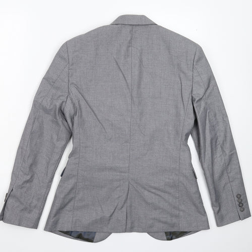 Topman Mens Grey   Jacket Suit Jacket Size 36